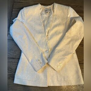 Reiss Women's Textured Cream Blazer Size S-Beautiful